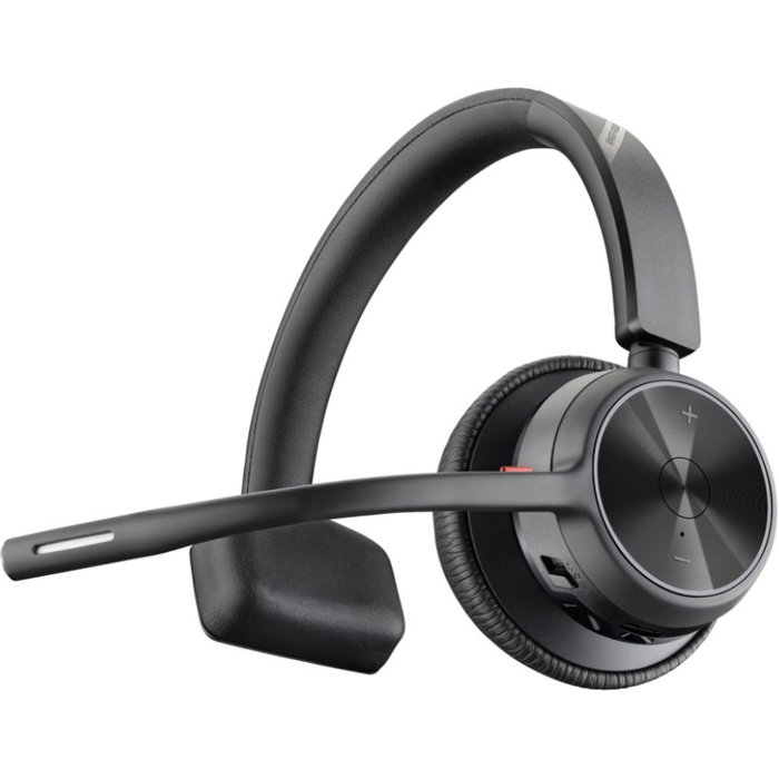 Poly Voyager 4310 Diadema Inalámbrico Bluetooth 77Y96AA con Micrófono, Base de Carga, Adaptador BT700, Negro, 24h Conversación